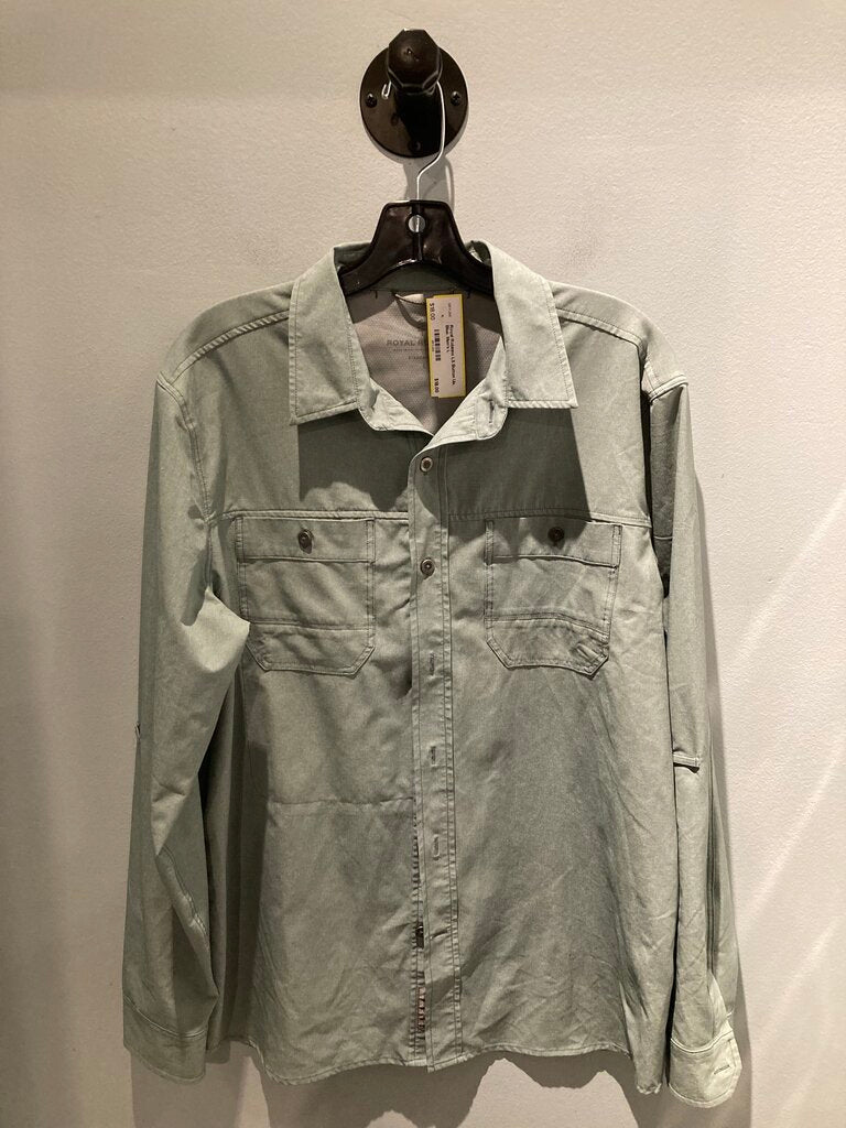 Royal Robbins LS Button Up, Blue, Men's L