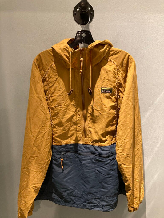 LL Bean Rain Anorak, Gold/Blue, Men's XL
