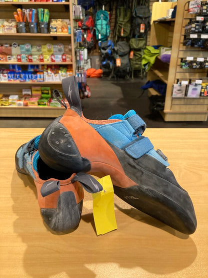 Evolv Shaman Climbing Shoe, Blue/Orange, Women's 8.5