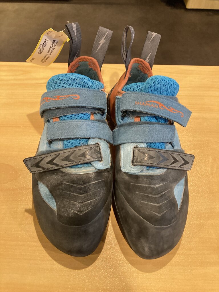 Evolv Shaman Climbing Shoe, Blue/Orange, Women's 8.5