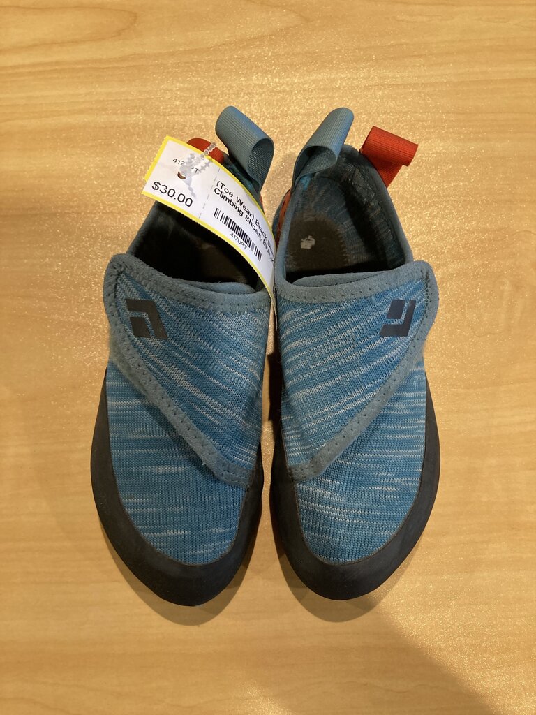 (Toe Wear) Black Diamond Climbing Shoes, Blue, Kids 1