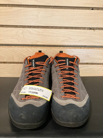 Scarpa Zen Pro Shoes, Grey/Orange, Men's 12