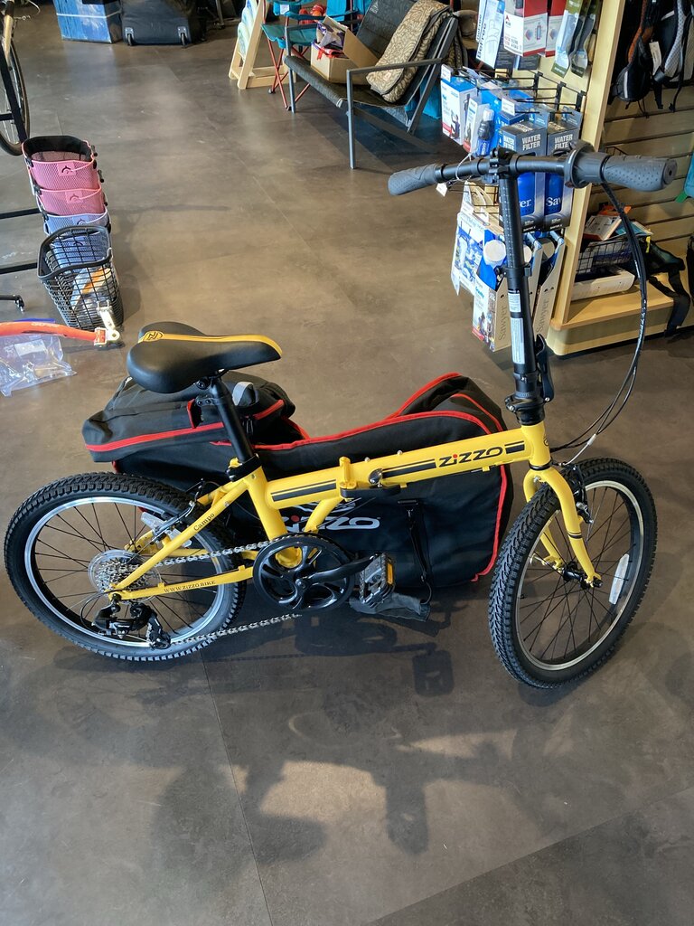 Zizzo Campo Folding Bike, Yellow/Black, 20" Wheels