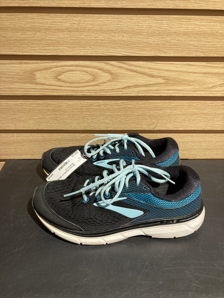 Brooks Sneakers, Black/Blue, Women's 9