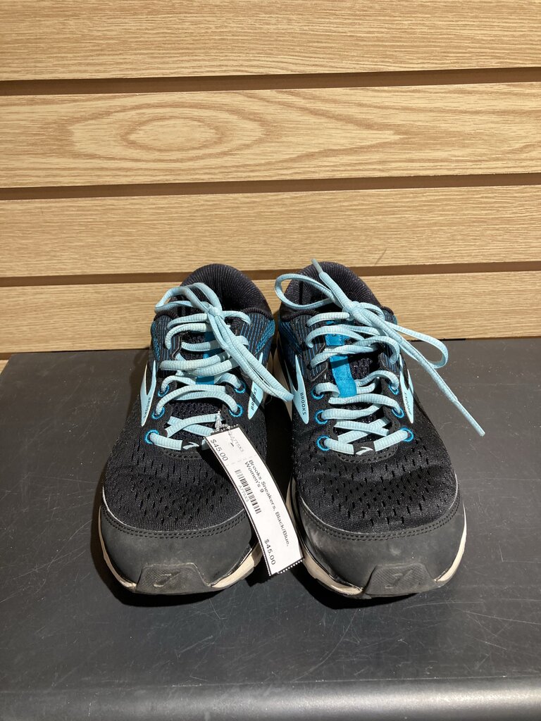 Brooks Sneakers, Black/Blue, Women's 9