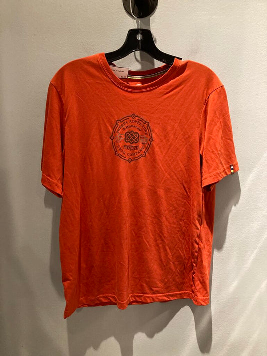 Sherpa SS Tee, Orang/Logo, Men's L