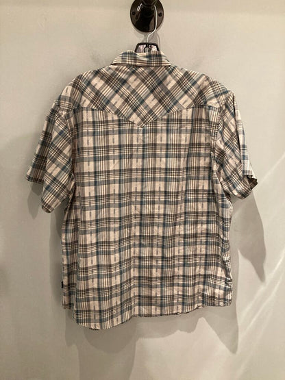 Howler Bros SS Snap Up, Blue Plaid, Men's L