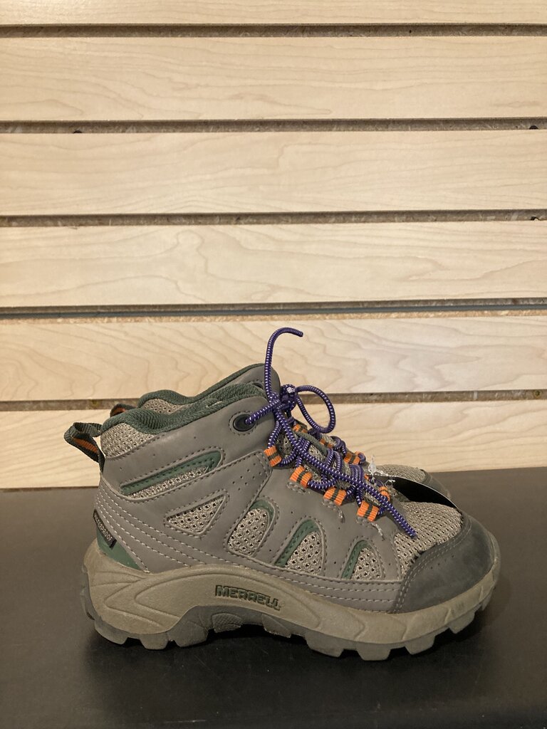 (WEAR) Merrell Mid Hiking Boots, Brown, Kid's 11