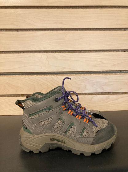 (WEAR) Merrell Mid Hiking Boots, Brown, Kid's 11