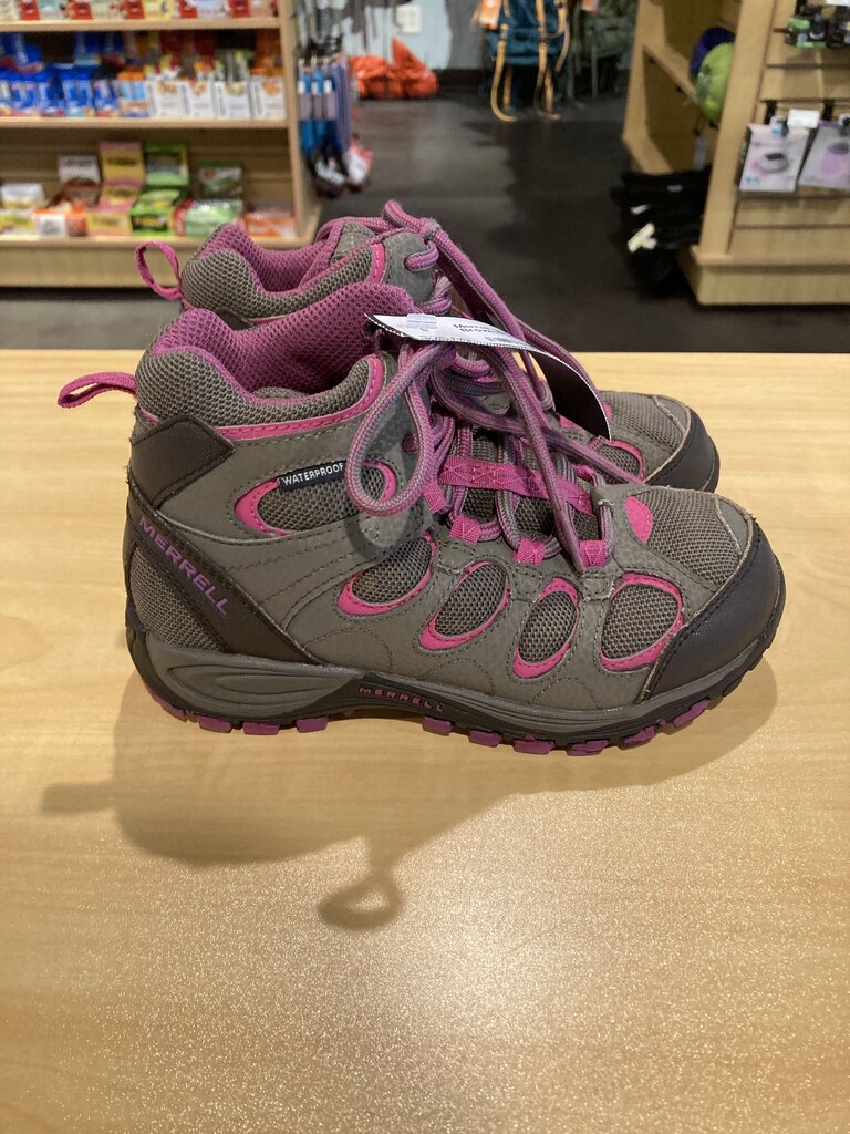 Merrell Mid Hiking Boots, Brown/Pink, Kid's 13
