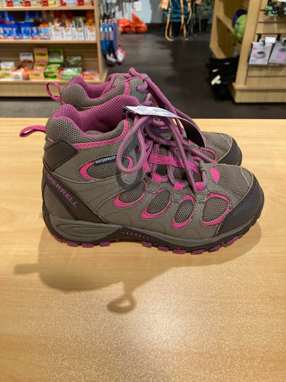 Merrell Mid Hiking Boots, Brown/Pink, Kid's 13