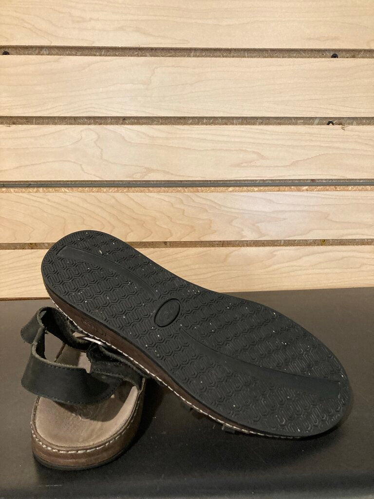 Chaco Leather Sandals, Black/Grey, Women's 9