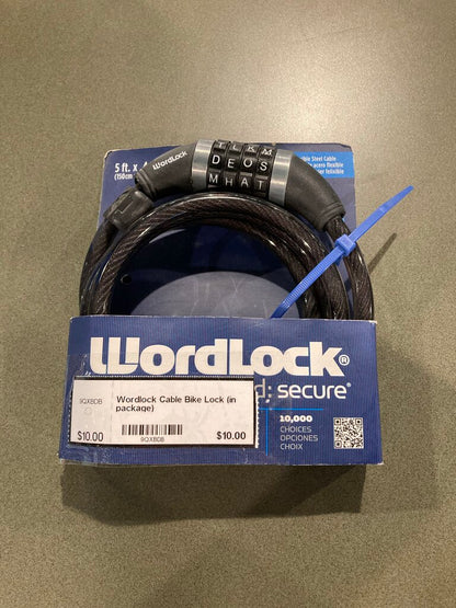 Wordlock Cable Bike Lock (in package)