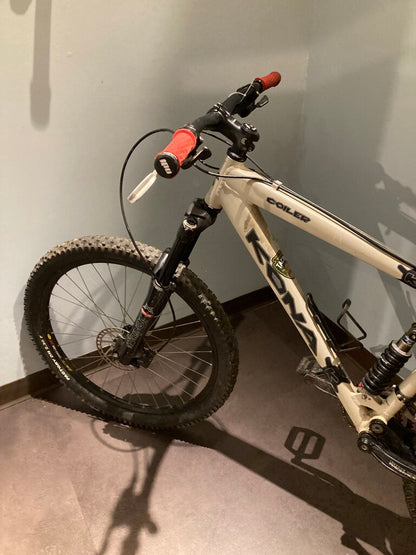 Kona Coiler Full Suspension Bike, Tan/Black/Yellow, 26" Wheel, 18.5" Frame