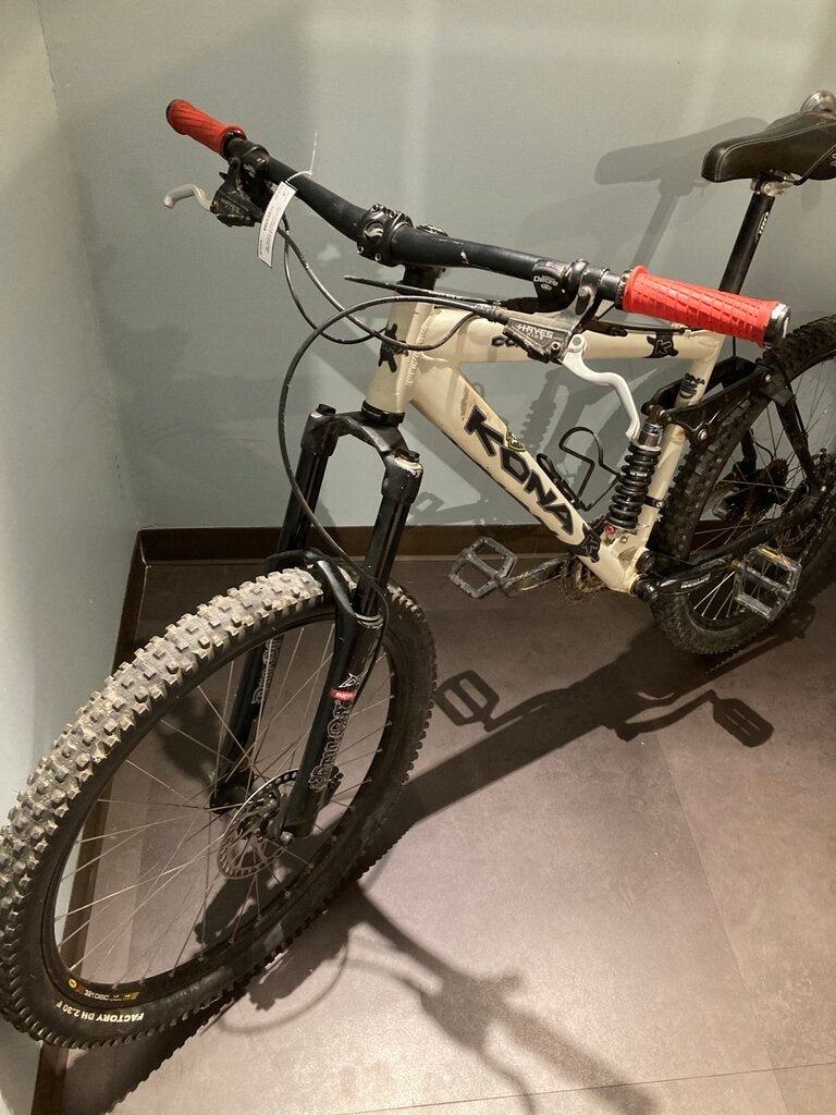 Kona Coiler Full Suspension Bike, Tan/Black/Yellow, 26" Wheel, 18.5" Frame