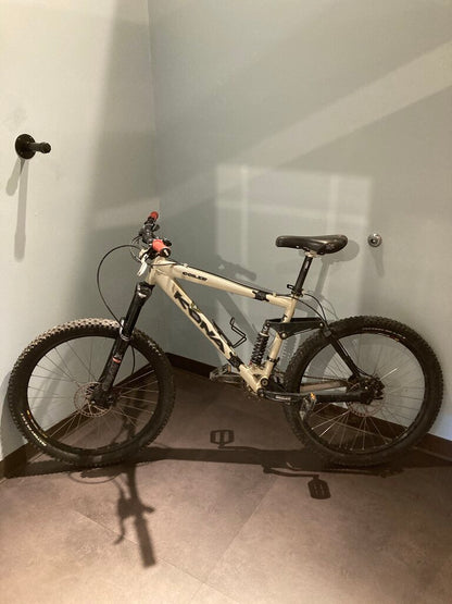 Kona Coiler Full Suspension Bike, Tan/Black/Yellow, 26" Wheel, 18.5" Frame
