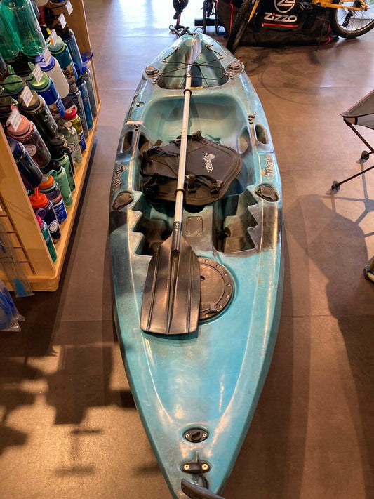 Tidal Coast Kayak (w/ Paddle and Seat), Blue/Black, 10ft