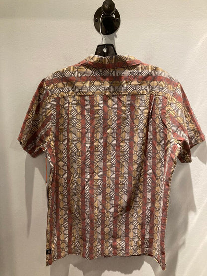 Roark SS Button Up, grey/Red/Gold, Men's M