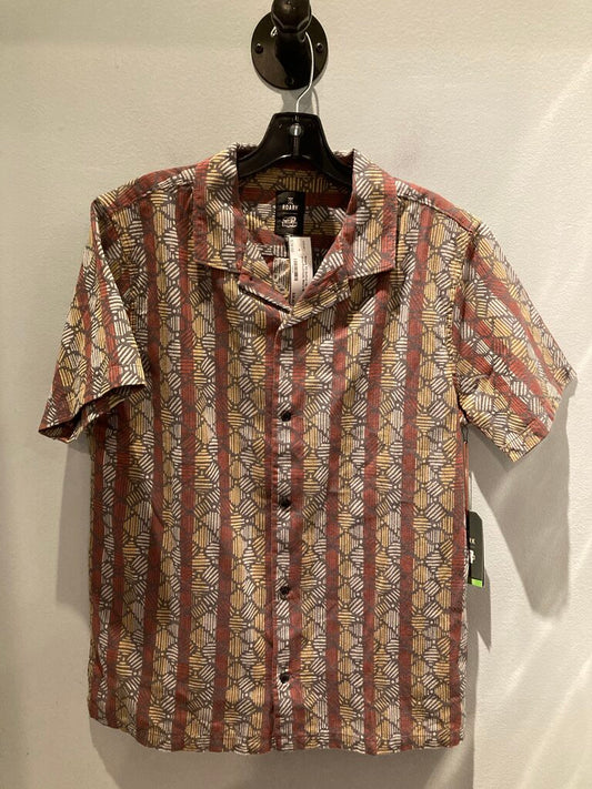 Roark SS Button Up, grey/Red/Gold, Men's M