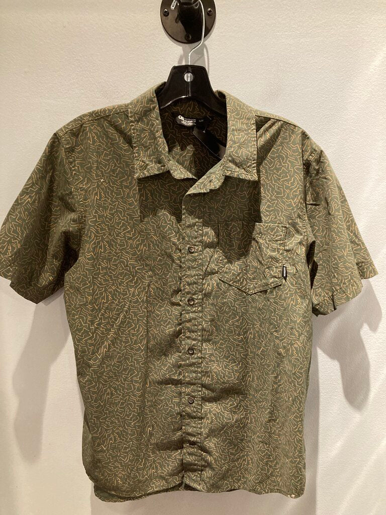 Outdoor Research SS Button Up< Green/Gold, Men's M