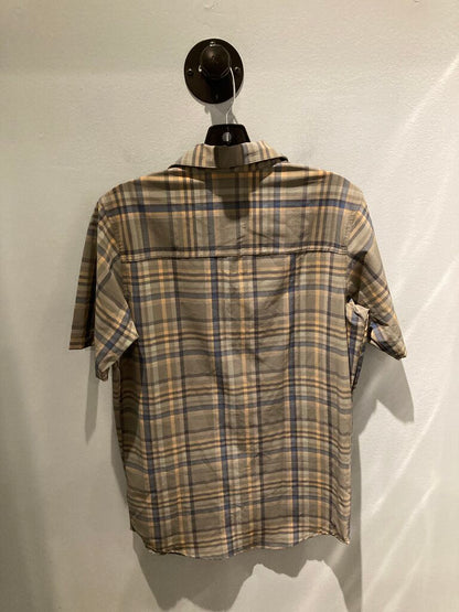 (NWT) Columbia SS Button Up, Green/Gold Plaid, Men's XS