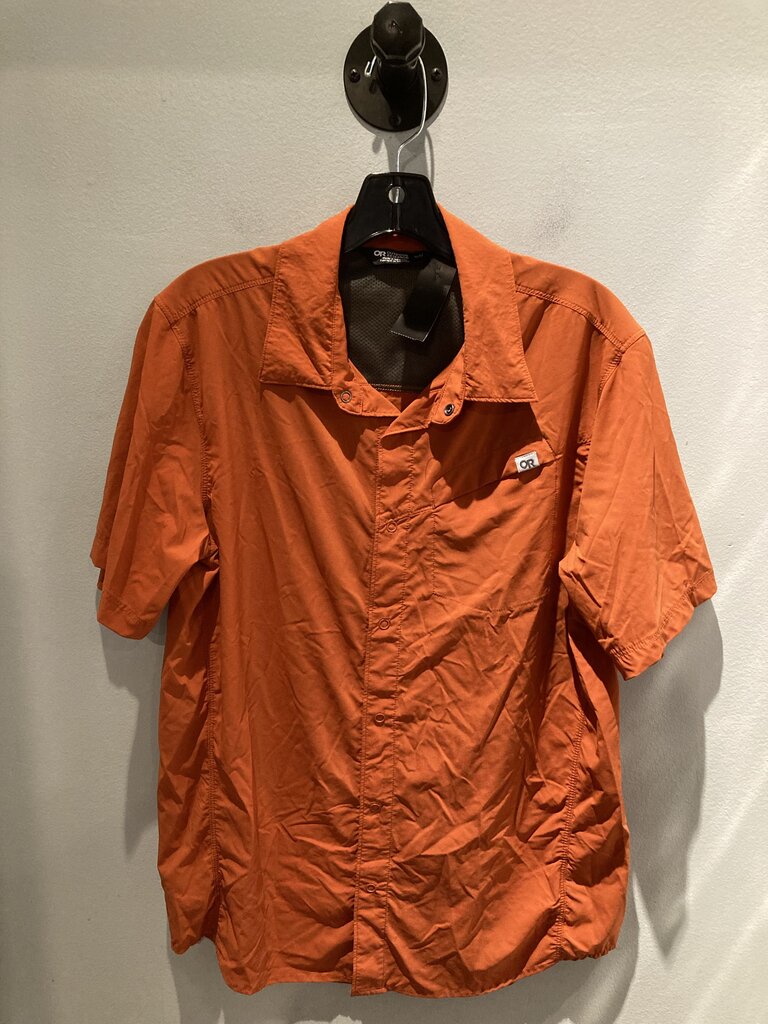 Outdoor Research SS Button Up, Orange, Men's M