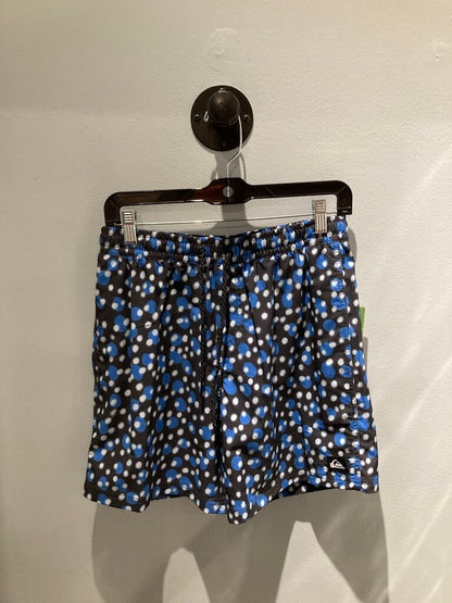 Quicksilver Surfsilk Swim Trunks, Black/Blue, Men's S