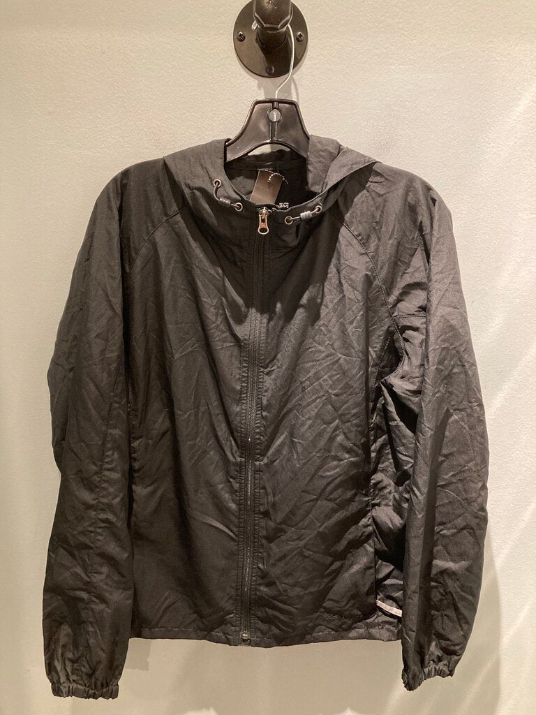 Eddie Bauer Windbreaker Jacket, Black, Men's L
