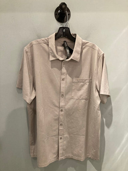 Vuori SS Button Up Shirt, Gray, Men's XL