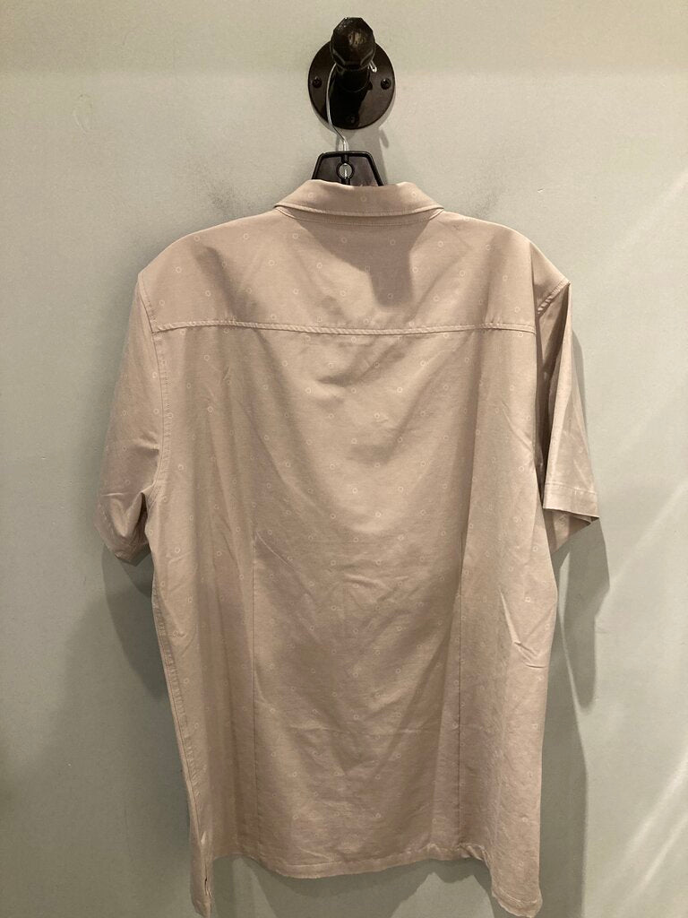 Vuori SS Button Up Shirt, Gray, Men's XL