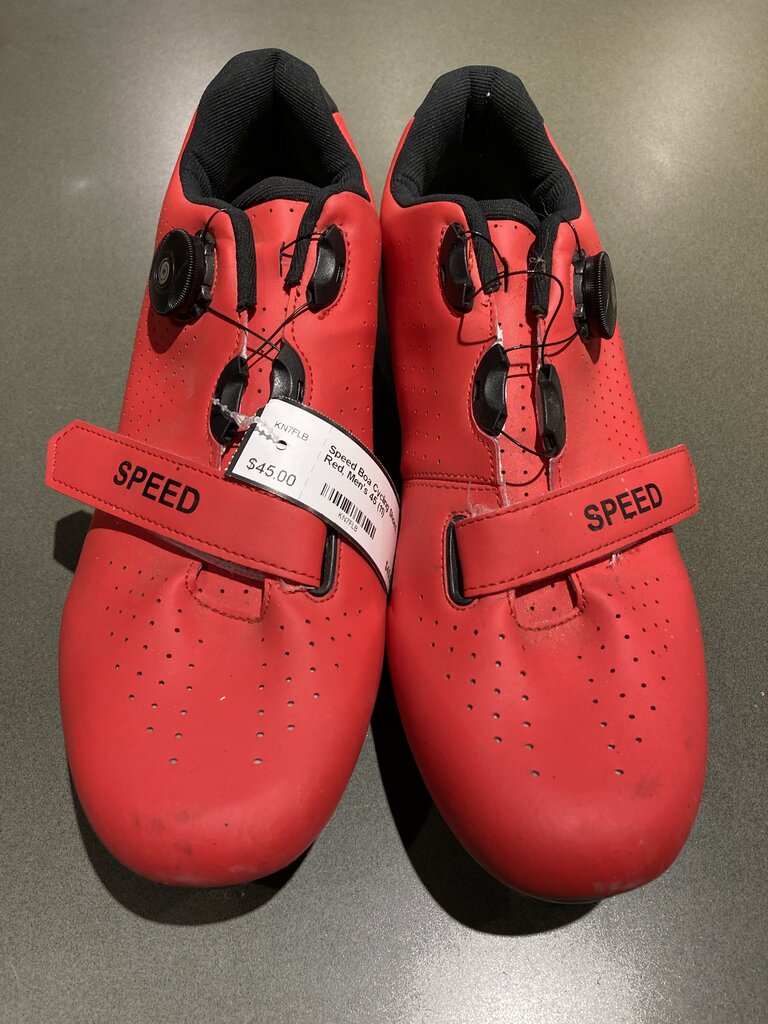 Speed Boa Cycling Shoes, Red, Men's 45 (11)