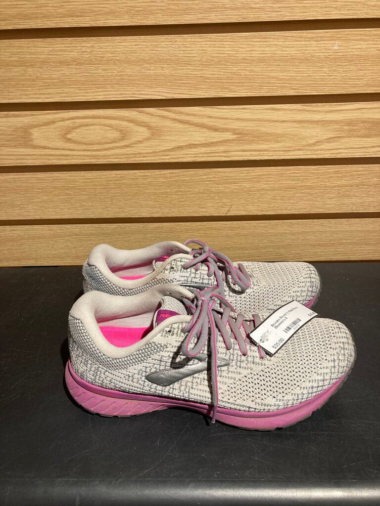 Brooks Revel 3, Pink/Grey, Women's 9