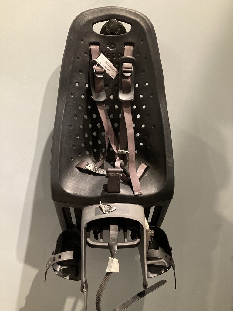 Yepp Maxi Kid Seat w/ Rack Attachment, Black/Grey