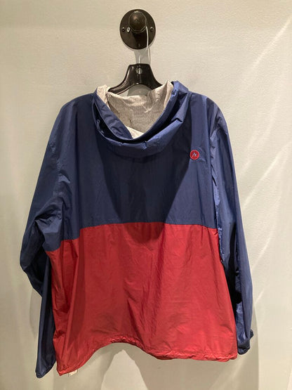 Marmot 1/4 Zip Rain Jacket, Red/Blue, Men's XXL