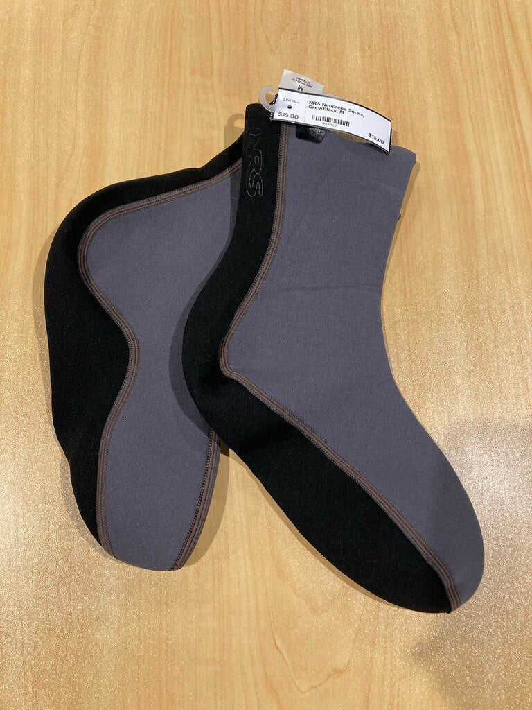 NRS Neoprene Socks, Grey/Black, M