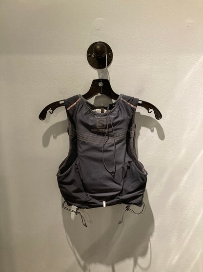 Salomon 5 ADV Running Vest, Dark Gray (w/Insulated Sleeve)