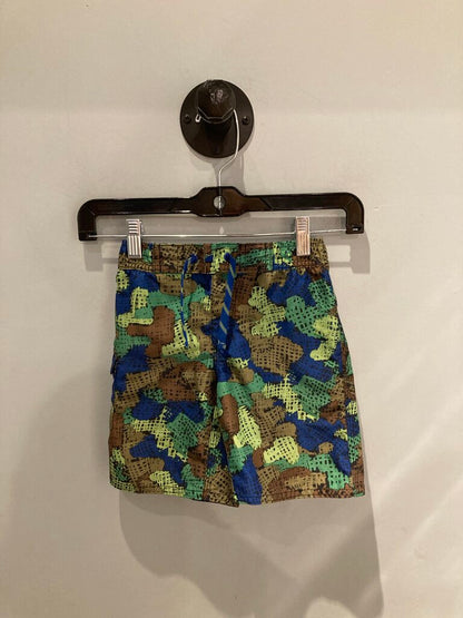 LL Bean Swim Trunks, Blue/Green/Camo, Kid's 4