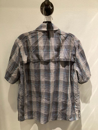 Kitsbow SS Button Up, Blue/Plaid, Men's M