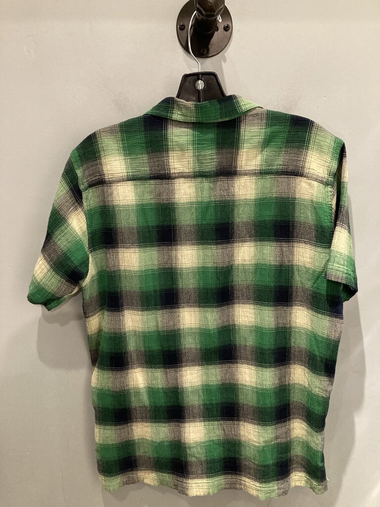 Patagonia SS Button Up< Green/Navy, Men's M