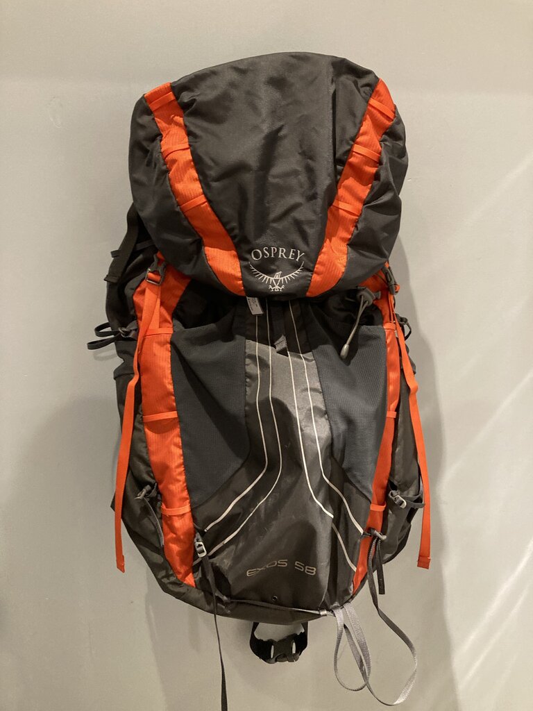 Osprey Exos 58 Backpack, Grey/Orange, M