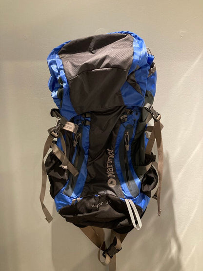 (Brain Wear) Marmot Vapor 35 Backpack, Blue/Grey, 35L