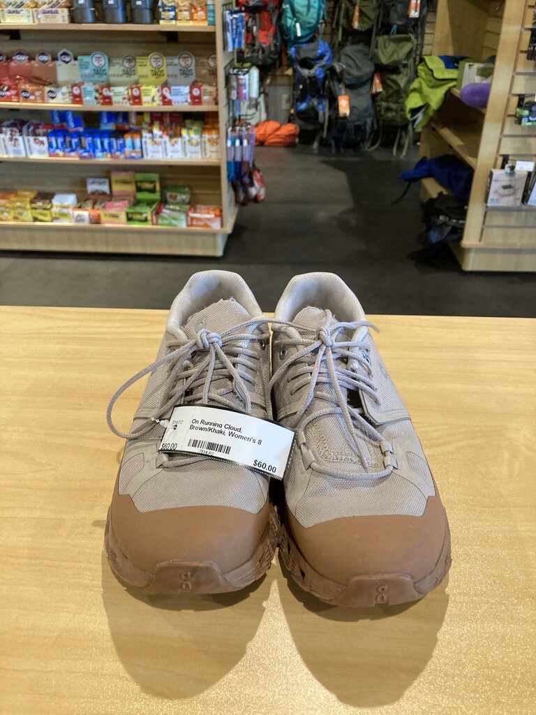 On Running Cloud, Brown/Khaki, Women's 8