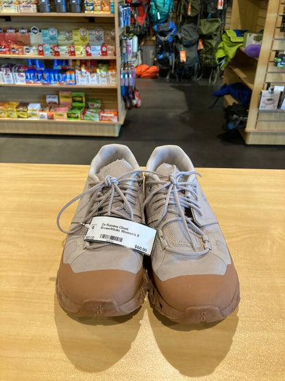 On Running Cloud, Brown/Khaki, Women's 8