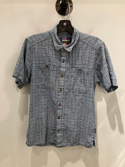 Patagonia SS Button Up, Blue/White, Men's XS
