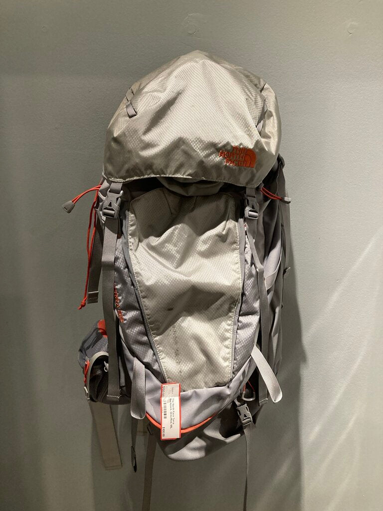 The North Face Terra Backpack, Grey/Red, 55L