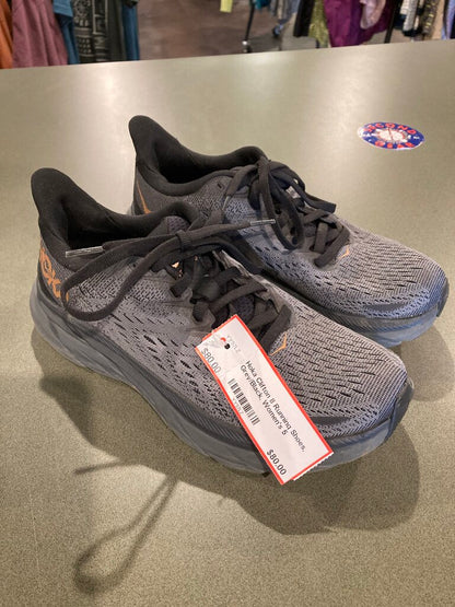 Hoka Clifton 8 Running Shoes, Grey/Black, Women's 5