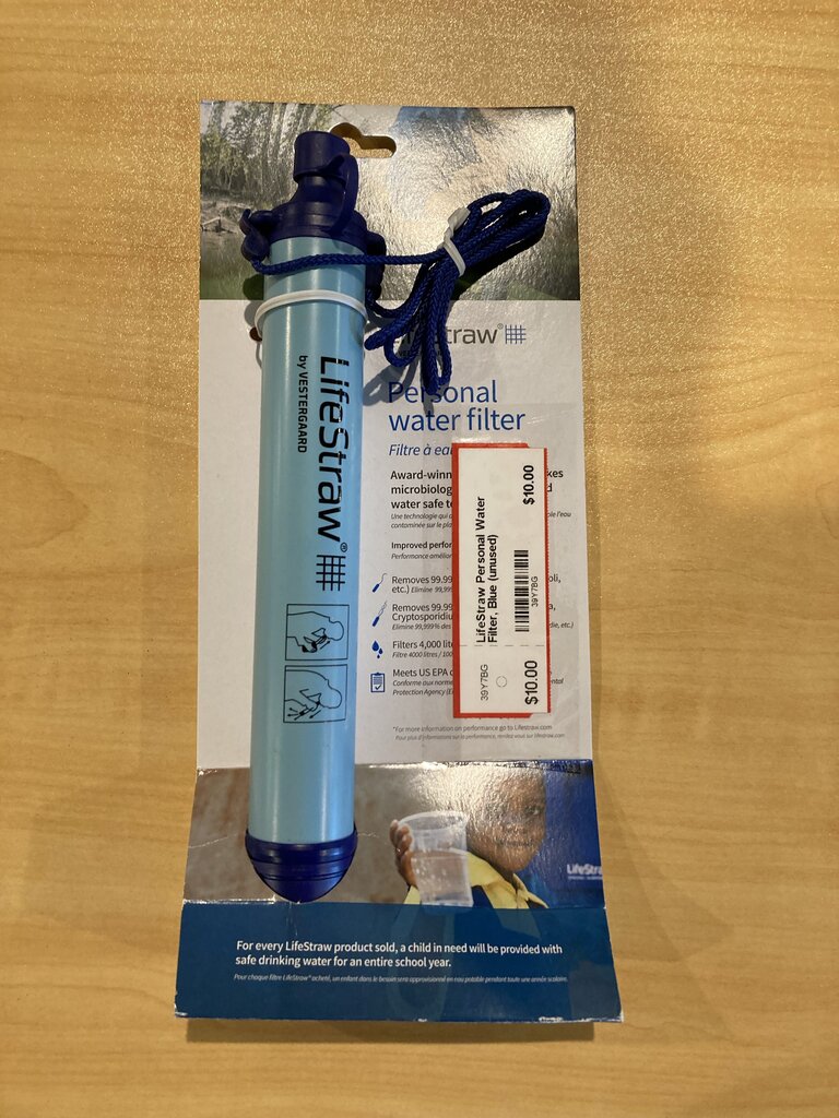 LifeStraw Personal Water Filter, Blue (unused)