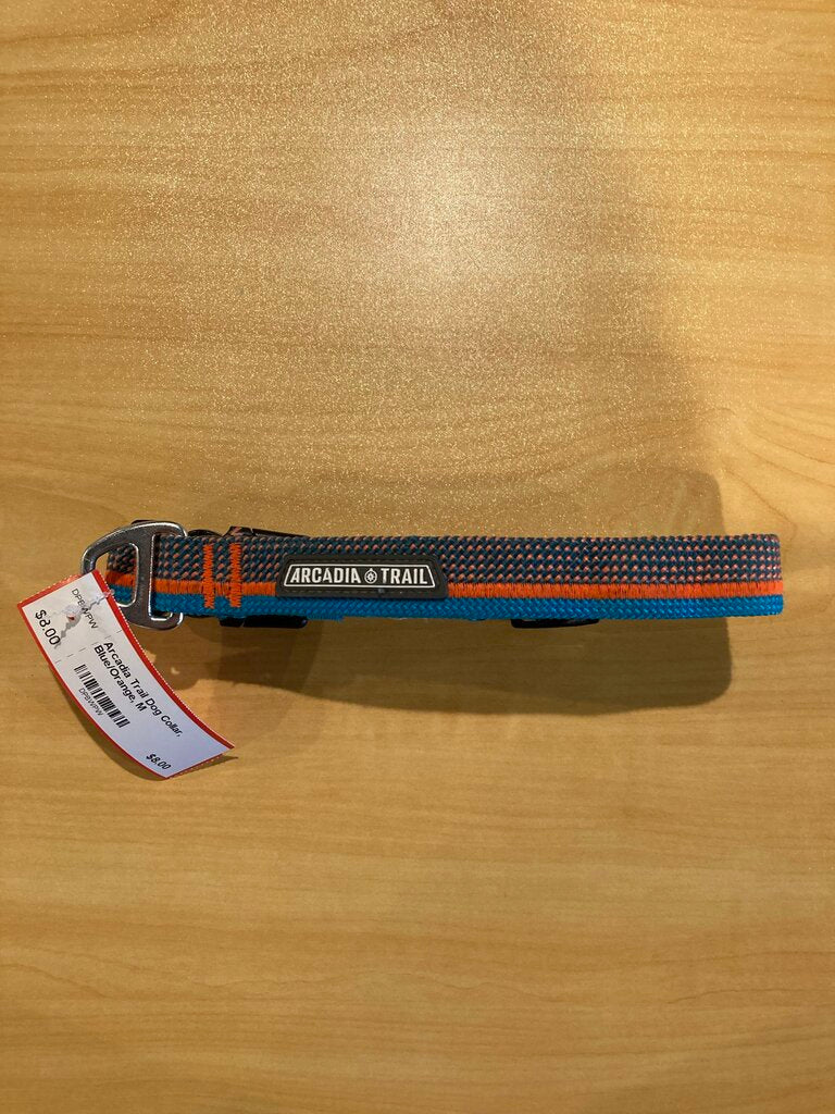 Arcadia Trail Dog Collar, Blue/Orange, M