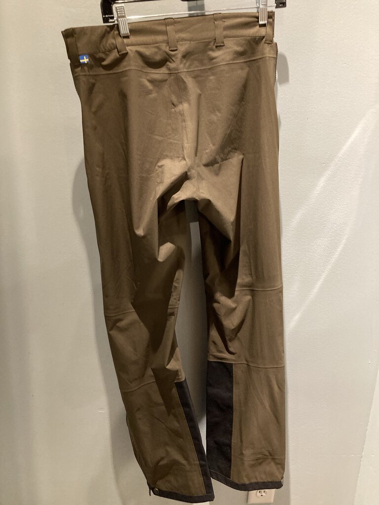 FjallRaven Waterproof Pants, Brown/Black, Men's S