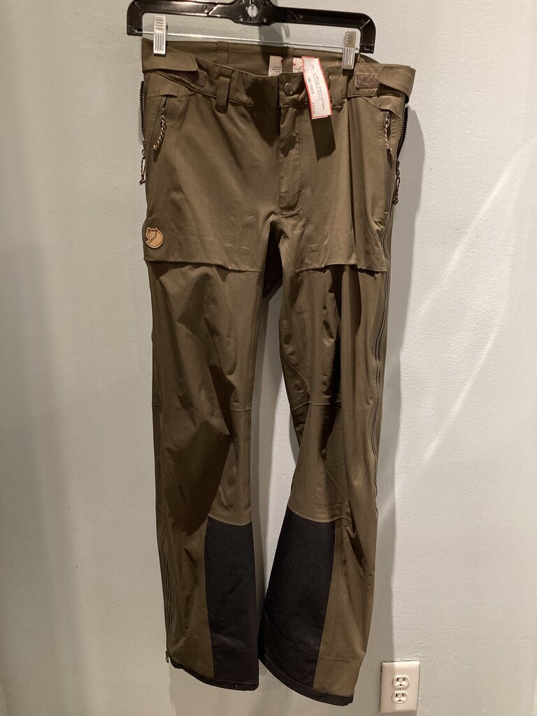 FjallRaven Waterproof Pants, Brown/Black, Men's S